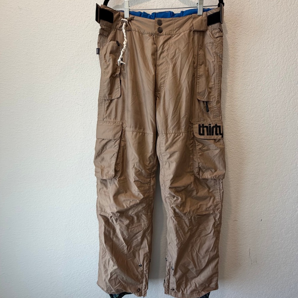 ThirtyTwo JP Walker Snowboard Pants Mens Medium Tan Cargo Elite Performance